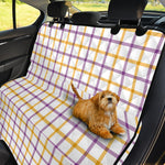Yellow And Purple Tattersall Print Pet Car Back Seat Cover
