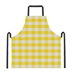 Yellow And White Buffalo Check Print Apron