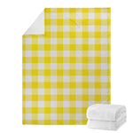 Yellow And White Buffalo Check Print Blanket
