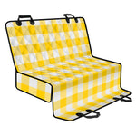 Yellow And White Buffalo Check Print Pet Car Back Seat Cover