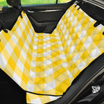 Yellow And White Buffalo Check Print Pet Car Back Seat Cover