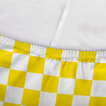 Yellow And White Checkered Pattern Print Sofa Cover