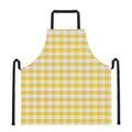 Yellow And White Gingham Pattern Print Apron
