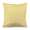 Yellow And White Gingham Pattern Print Pillow Cover