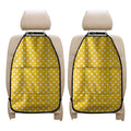 Yellow And White Polka Dot Pattern Print Car Seat Organizers