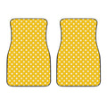 Yellow And White Polka Dot Pattern Print Front Car Floor Mats