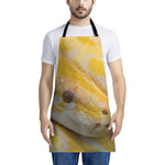 Yellow And White Python Snake Print Apron