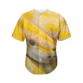 Yellow And White Python Snake Print Men's Baseball Jersey