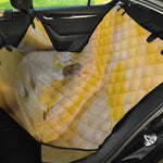 Yellow And White Python Snake Print Pet Car Back Seat Cover