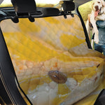Yellow And White Python Snake Print Pet Car Back Seat Cover