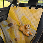 Yellow And White Python Snake Print Pet Car Back Seat Cover