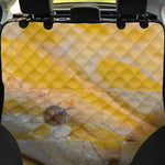 Yellow And White Python Snake Print Pet Car Back Seat Cover