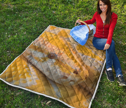 Yellow And White Python Snake Print Quilt