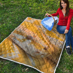 Yellow And White Python Snake Print Quilt