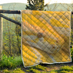 Yellow And White Python Snake Print Quilt