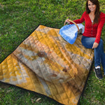 Yellow And White Python Snake Print Quilt