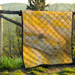 Yellow And White Python Snake Print Quilt