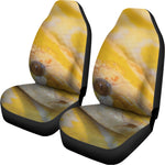 Yellow And White Python Snake Print Universal Fit Car Seat Covers