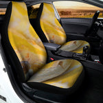 Yellow And White Python Snake Print Universal Fit Car Seat Covers