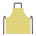 Yellow And White Striped Pattern Print Apron