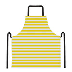 Yellow And White Striped Pattern Print Apron