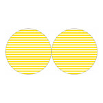 Yellow And White Striped Pattern Print Car Coasters