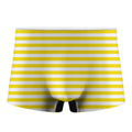 Yellow And White Striped Pattern Print Men's Boxer Briefs