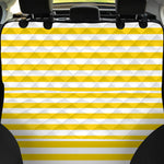 Yellow And White Striped Pattern Print Pet Car Back Seat Cover