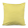 Yellow And White Striped Pattern Print Pillow Cover