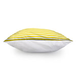 Yellow And White Striped Pattern Print Pillow Cover