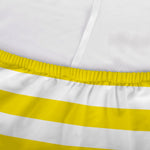Yellow And White Striped Pattern Print Sofa Cover