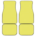 Yellow And White Zigzag Pattern Print Front and Back Car Floor Mats