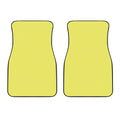 Yellow And White Zigzag Pattern Print Front Car Floor Mats