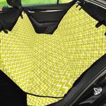 Yellow And White Zigzag Pattern Print Pet Car Back Seat Cover