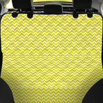 Yellow And White Zigzag Pattern Print Pet Car Back Seat Cover