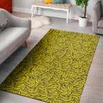 Yellow Banana Pattern Print Area Rug