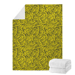 Yellow Banana Pattern Print Blanket