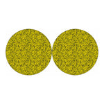 Yellow Banana Pattern Print Car Coasters