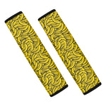 Yellow Banana Pattern Print Car Seat Belt Covers