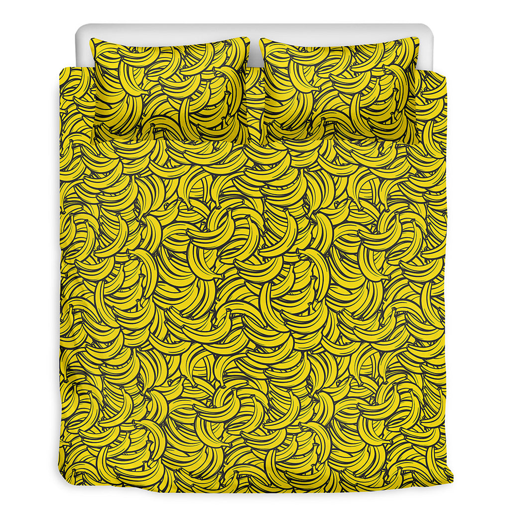 Yellow Banana Pattern Print Duvet Cover Bedding Set