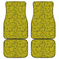 Yellow Banana Pattern Print Front and Back Car Floor Mats