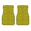 Yellow Banana Pattern Print Front Car Floor Mats