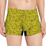 Yellow Banana Pattern Print Men's Boxer Briefs