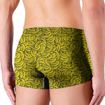Yellow Banana Pattern Print Men's Boxer Briefs
