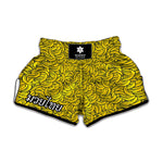 Yellow Banana Pattern Print Muay Thai Boxing Shorts