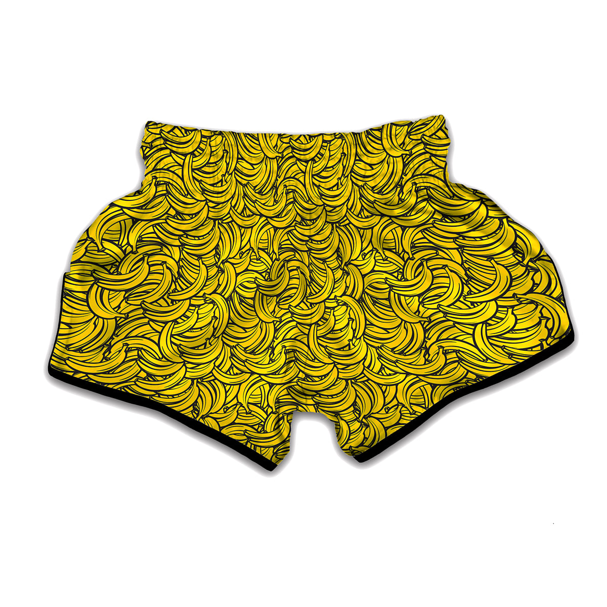 Yellow Banana Pattern Print Muay Thai Boxing Shorts