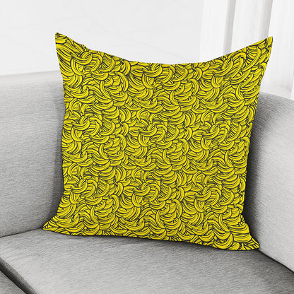 Yellow Banana Pattern Print Pillow Cover