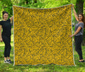 Yellow Banana Pattern Print Quilt