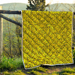 Yellow Banana Pattern Print Quilt