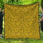 Yellow Banana Pattern Print Quilt
